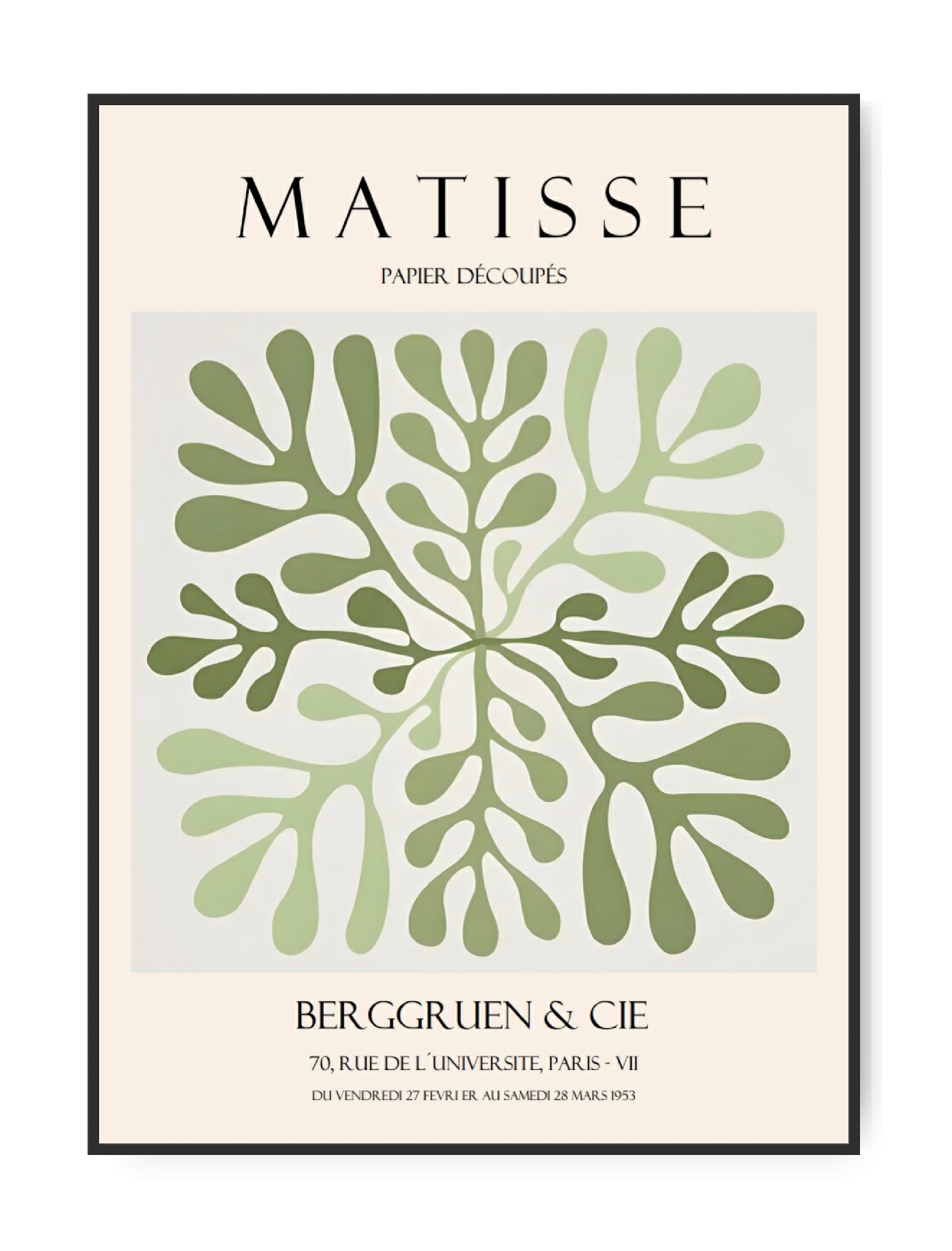 Henrin Matisse, Berggruen & Cie grün, Poster