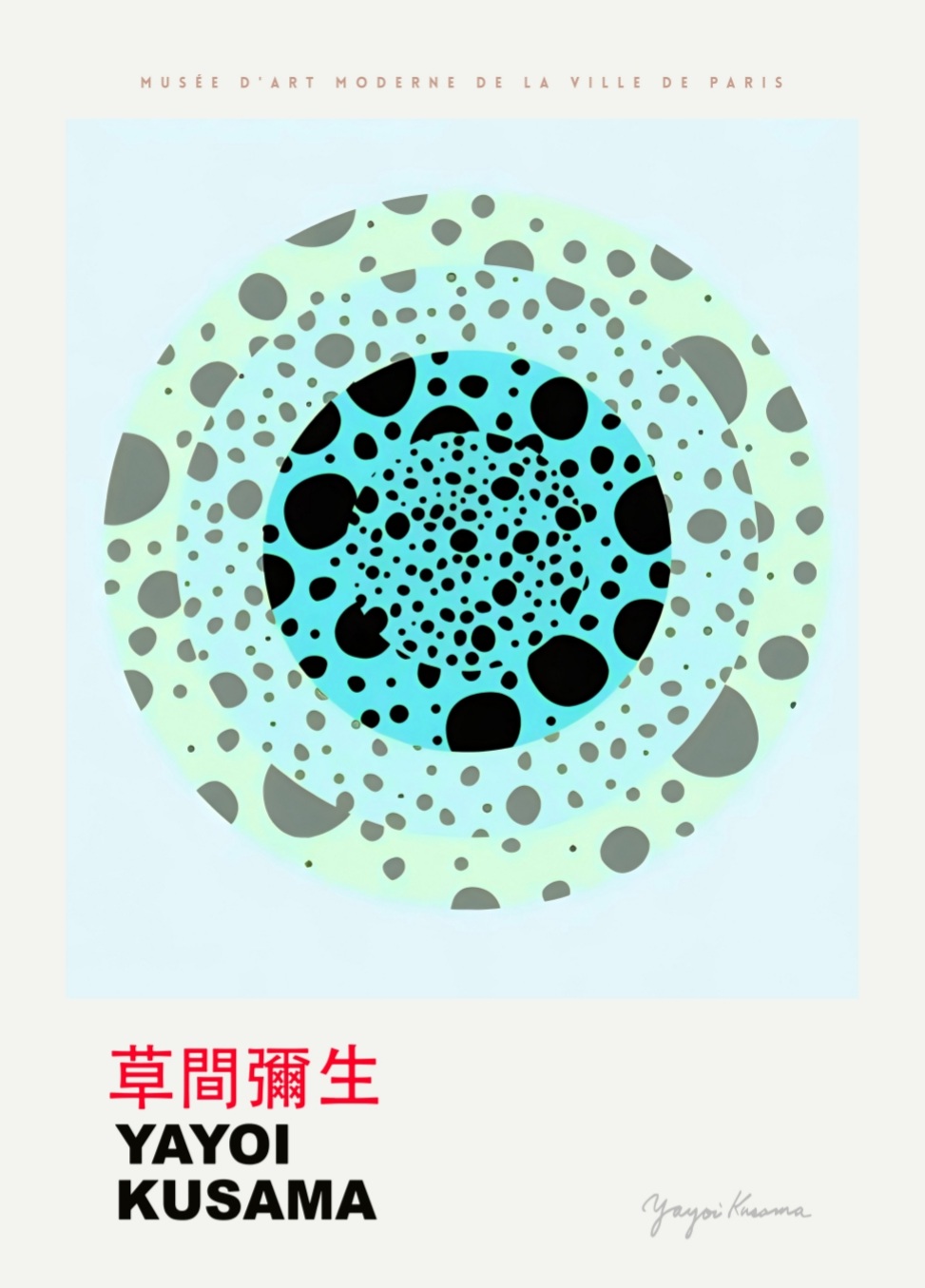 Yayoi Kusama - Turquoise cirkel – Bild 5