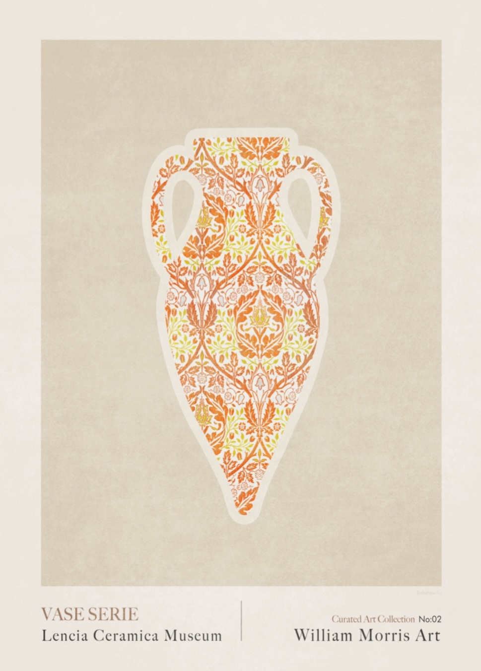 William Morris - Orange pattern Vase – Bild 5