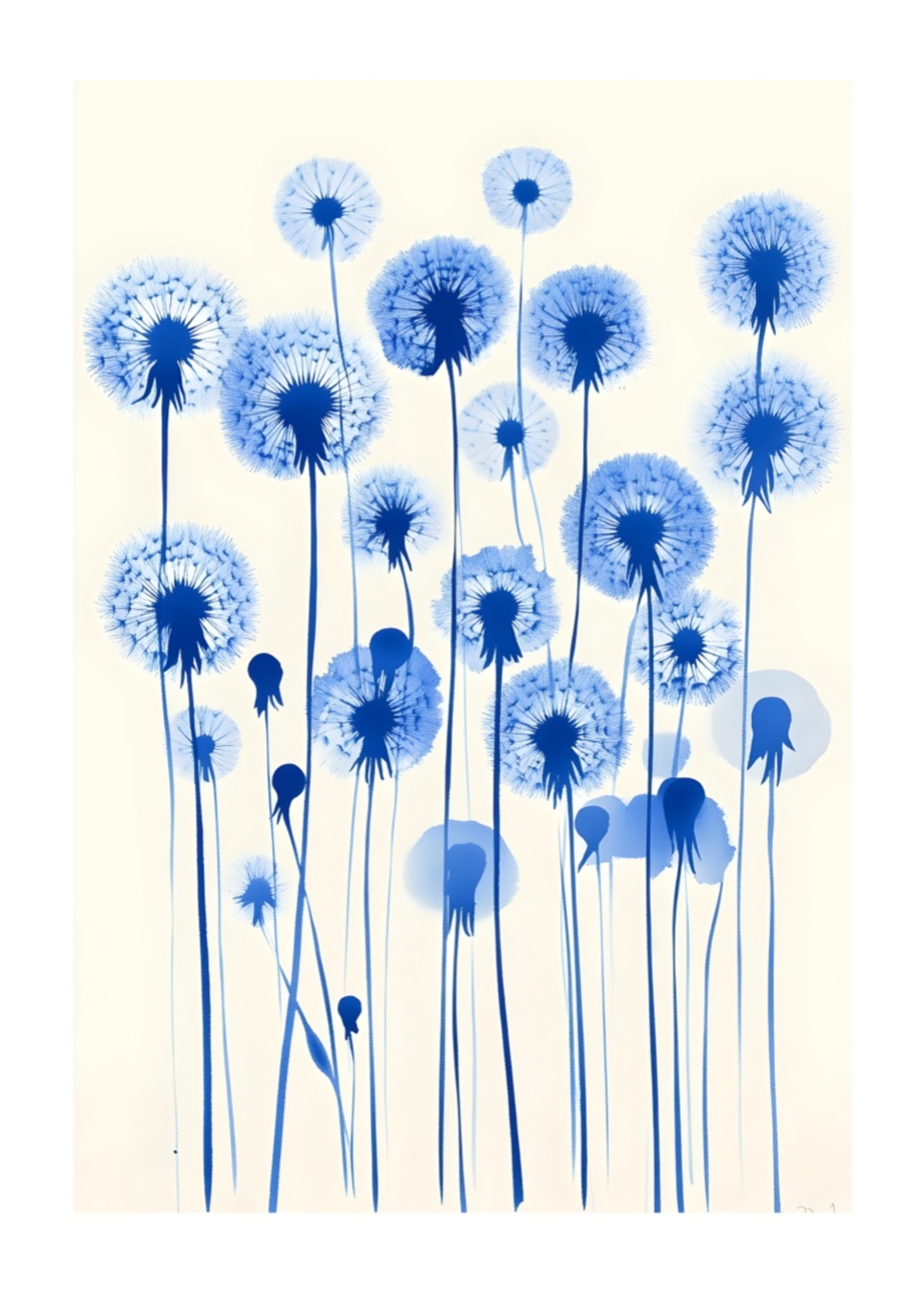 Blue Dandelions Poster – Bild 5