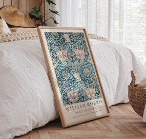 William Morris, Honeysuckle Blue 1876, Poster