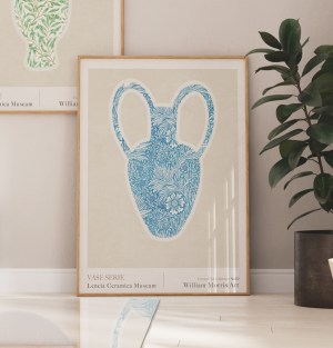 William Morris - Marigold blue Vase, Poster