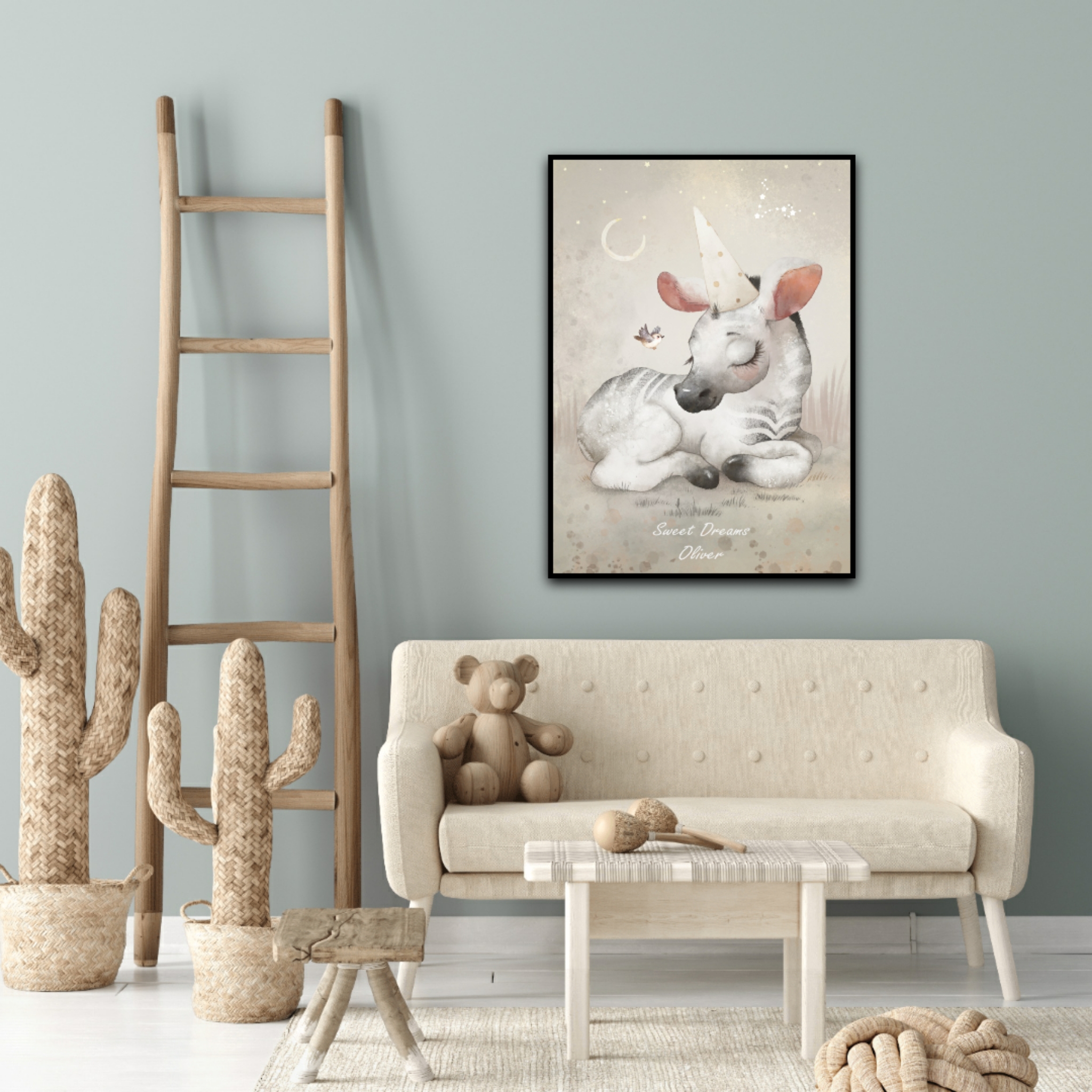 Sweet Dreams Zebra, mit frei wählbarem Namen und Stjernetegn – Bild 4