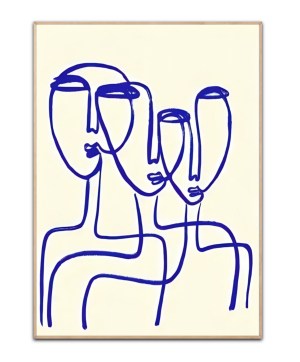 Three blue lines - Poster