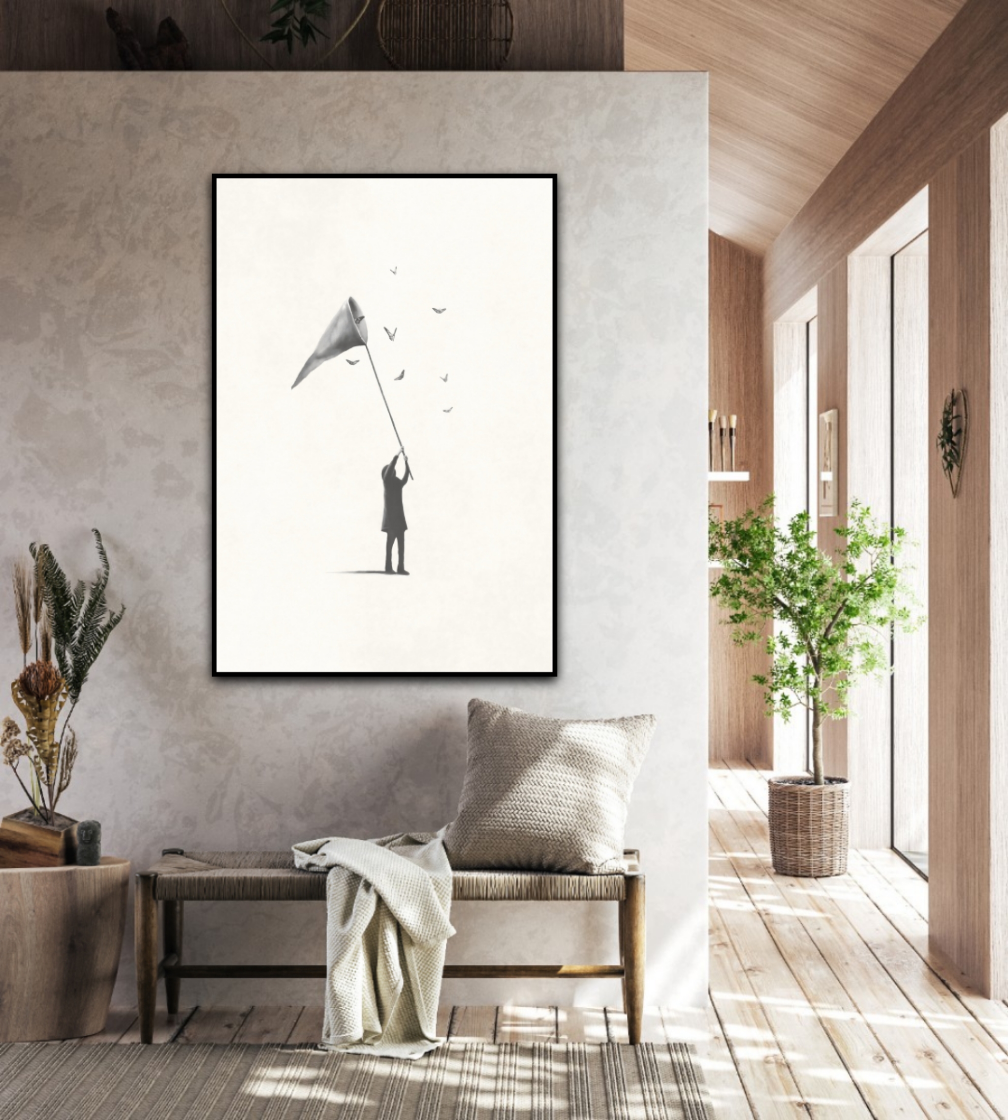 Catching Butterflies – Leinwandbild – Bild 2