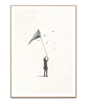 Catching Butterflies 70x100 cm Poster