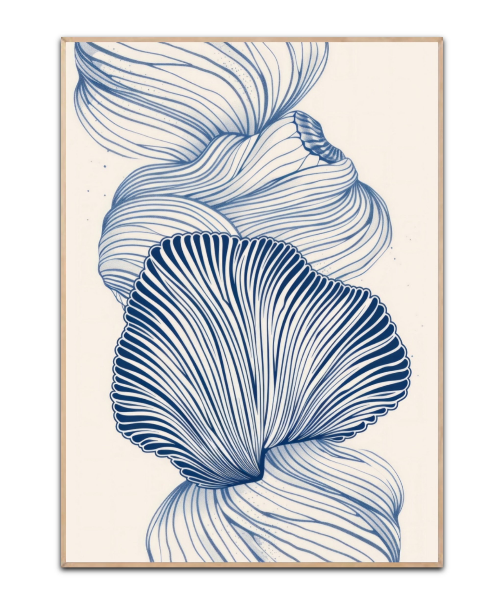 Blue Ocean Lines Poster