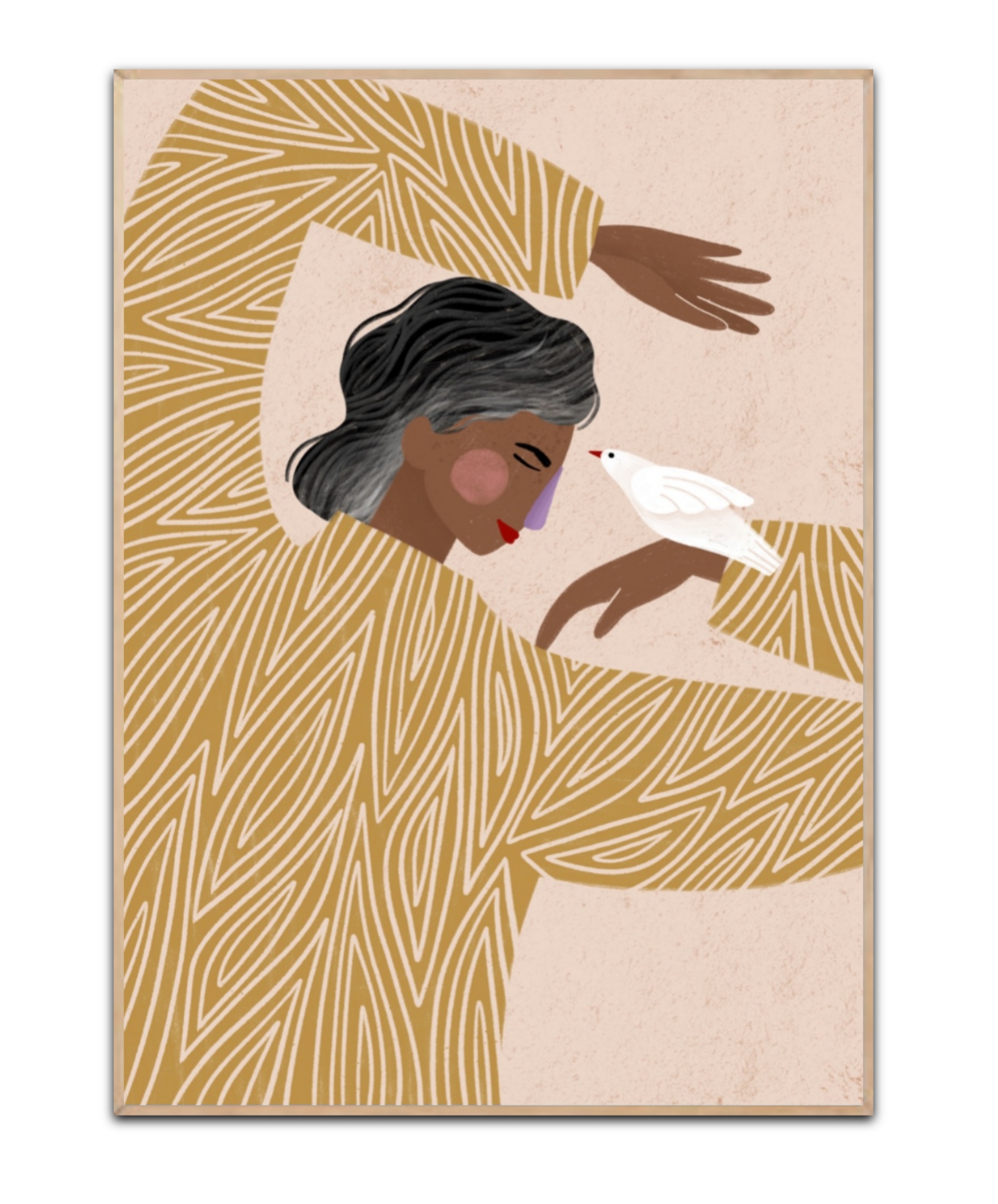 The Woman With The Bird von Bea Müller, Poster
