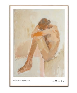 Woman In Bathroom Poster von Mowzu