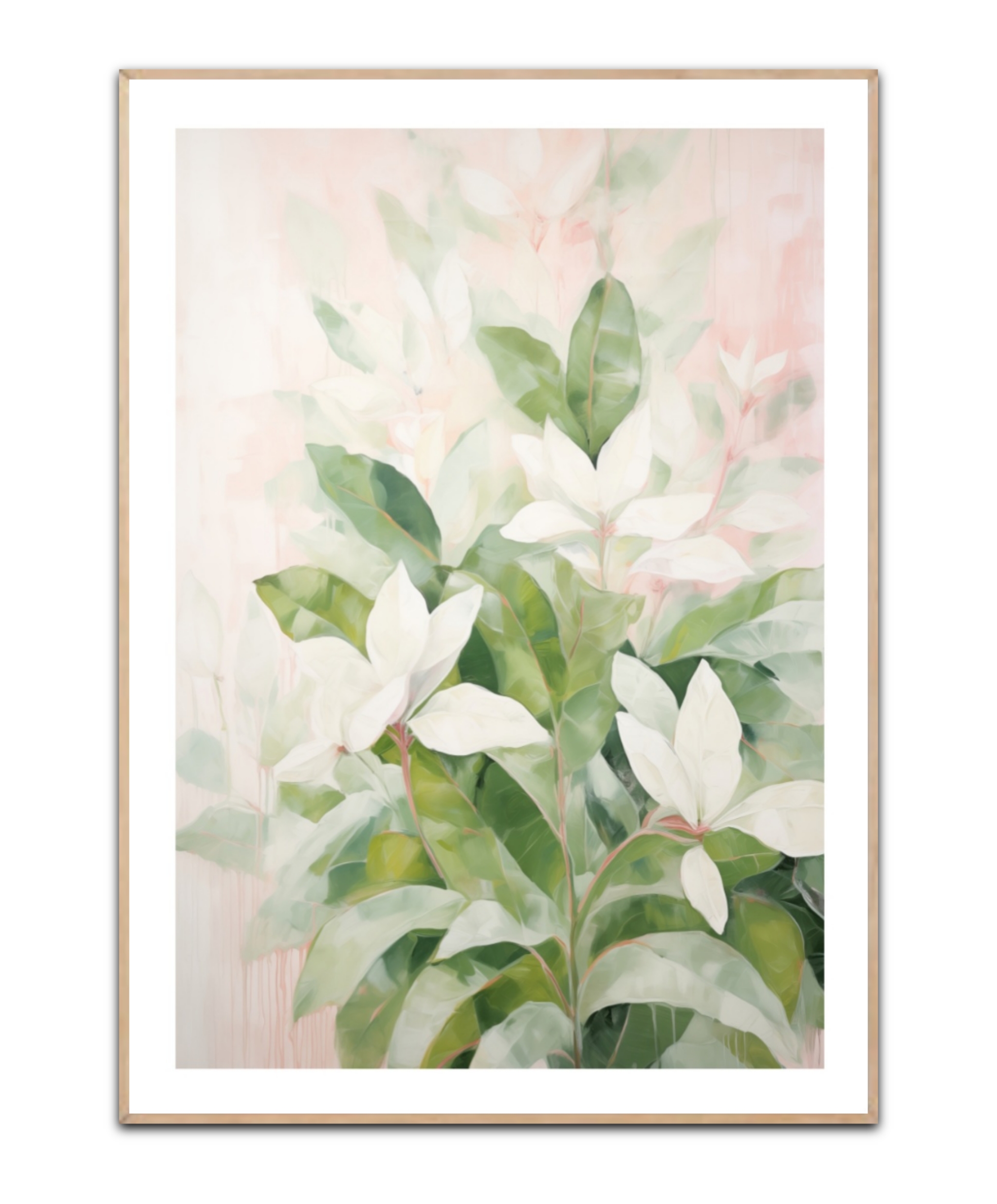 Green and flowers Poster