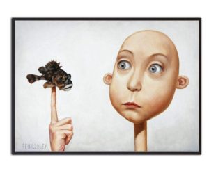 Baby fish taming By Myriam Feuilloley – Leinwandbild