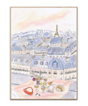 Parisian Rooftop Stadt Katharina Puritscher Poster
