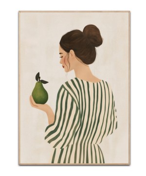 The Woman and the Pear Poster von Annika Persson