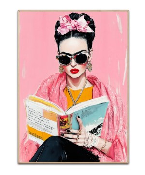 Frida Reading Book Poster von Justyna jaszke