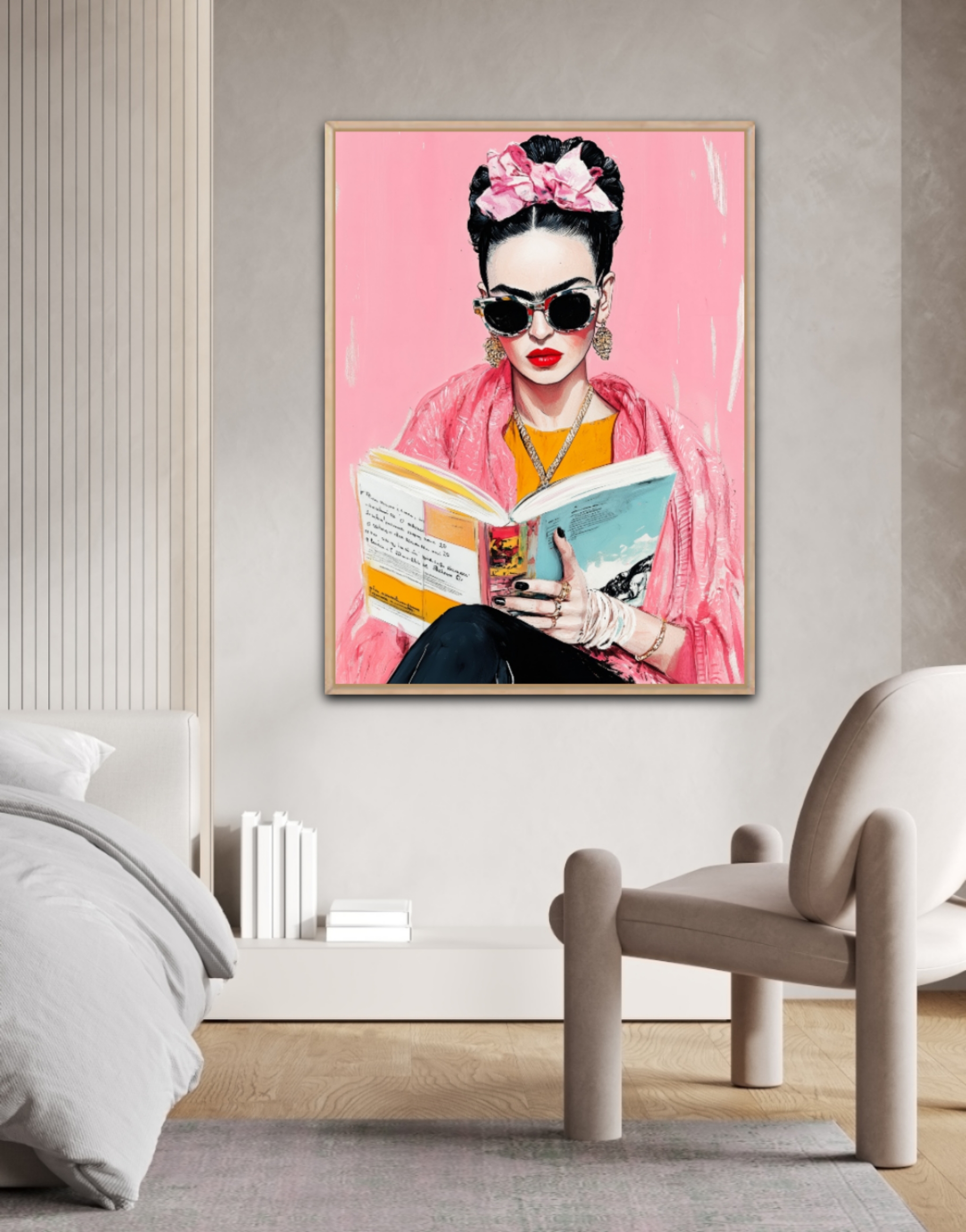Frida reading a book – Leinwandbild – Bild 4