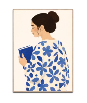 Woman with book, Poster