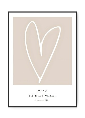 We said yes, mit frei wählbarem Namen und Datum