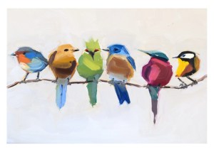Birds on a branch Str. A5 (15x21 cm)