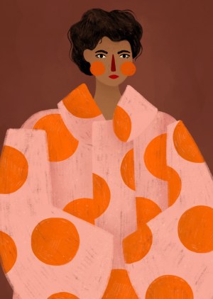 Woman with dots Str. A5 (15x21 cm)