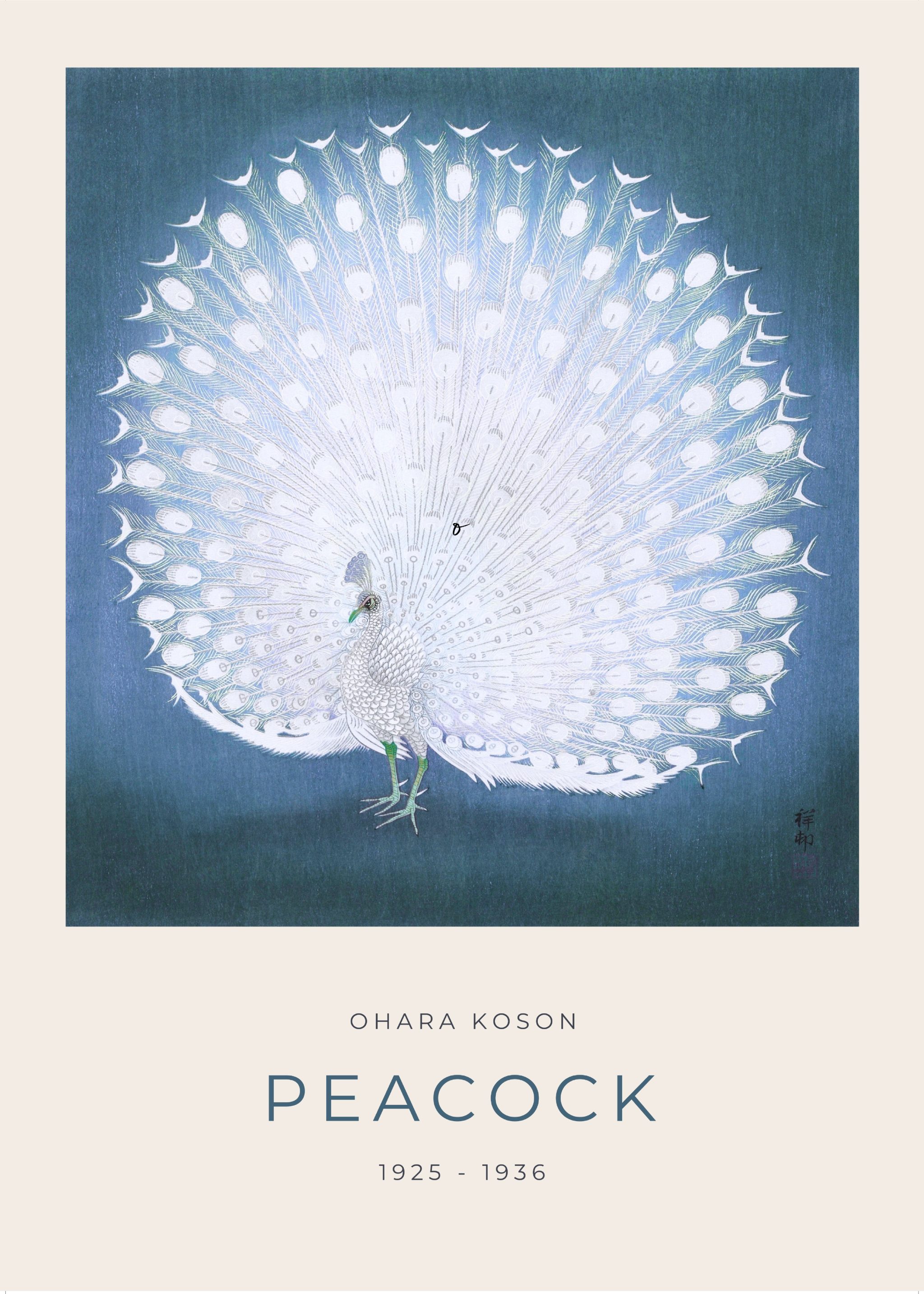 Ohara Koson. Peacock Blue Poster – Bild 5