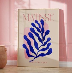Matisse blå/rose Poster - 70x100 cm Poster